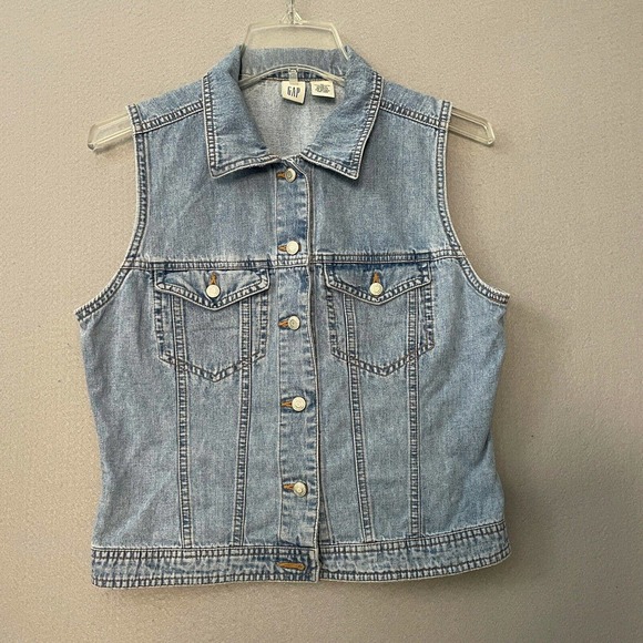 Y2k GAP Women Jean Vest - Picture 1 of 9